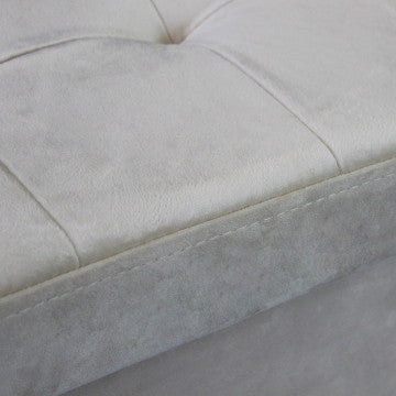 Pouf contenitore quadrato velluto beige 38x38x38 cm