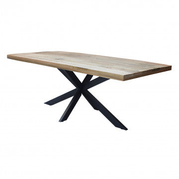Tavolo legno mango e metallo, 200x100 cm, altezza 77 cm
