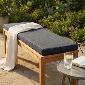 Cuscino sfoderabile in poliestere idrorepellente 150x45x4 cm