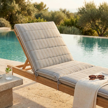 Cuscino King sfoderabile righe tortora 57x185x8 cm poliestere