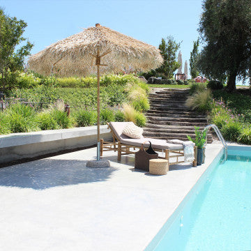 Ombrellone in bamboo con palo Ø 4,2 cm, diametro 250 cm, altezza 240 cm