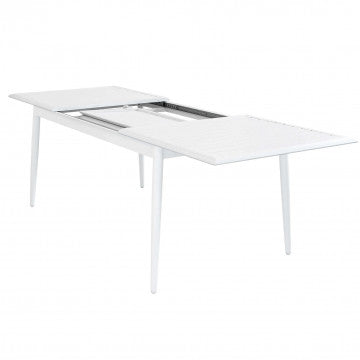 Tavolino Maracaibo allungabile in alluminio 160/240 x 90