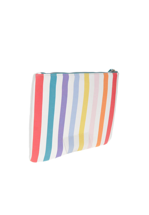 Pochette Mare Ibiza In Tessuto Con Chiusura A Cerniera Misure 32x22x2 Cm KUVE Ideale Per Spiaggia