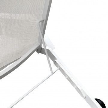 Lettino impilabile struttura alluminio verniciato textilene 195x72x53 cm