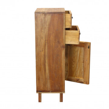 Mobiletto in legno di mogano marrone 35x30x95 cm