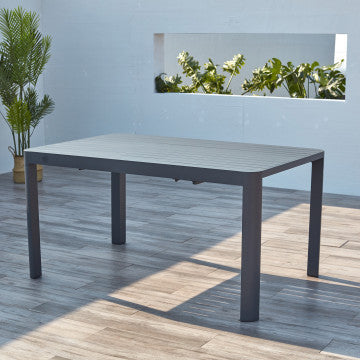 Tavolo allungabile in alluminio verniciato 100/150 x 150 cm