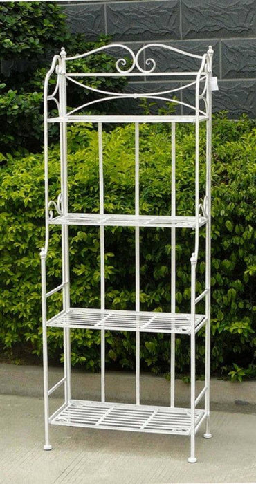 Étagère Noelle 4 Piani Acciaio Bianco 61x32x156h cm