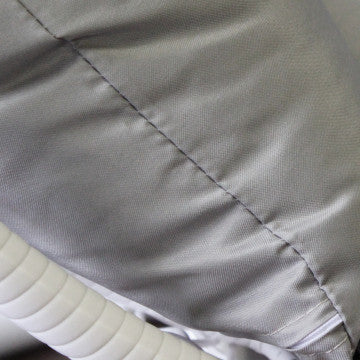 Dondolo struttura metallo tortora opaco con seduta wicker grigio bianco naturale