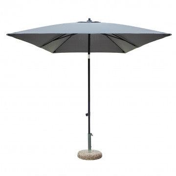 Ombrellone rettangolare 2x3 m telo grigio poliestere 180 g/m²