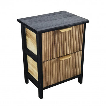 Mobiletto in legno con 2 cassetti - 34x25x43,5 cm