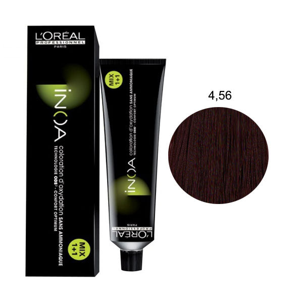 L'OREAL PROFESSIONNEL INOA CASTANO MOGANO ROSSO 4,56