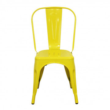 Sedia in metallo con seduta e struttura integrata, altezza 85 cm
