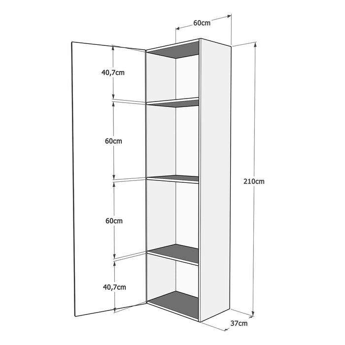 Letto a Scomparsa Verticale Kentaro 120 con Sistema di Sollevamento Assistito