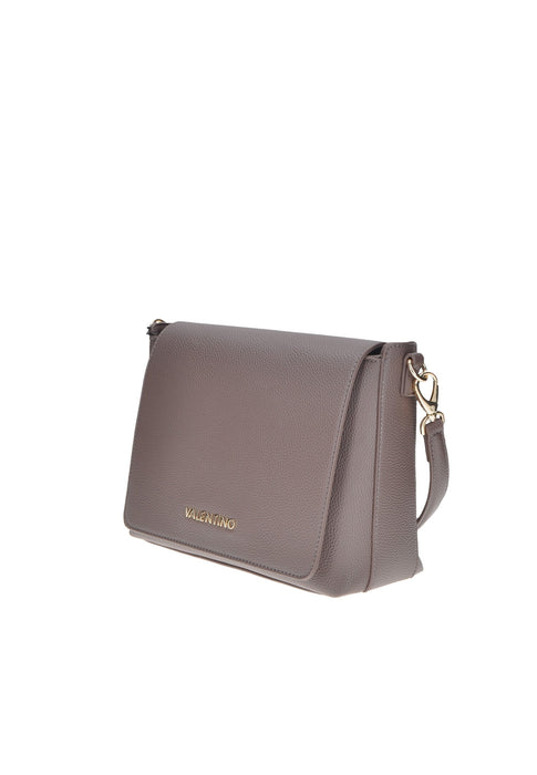 Valentino Bags Borsa A Spalla In Ecopelle Con Chiusura A Patta E Logo Frontale Tracolla In Tessuto 27x20x11 Cm