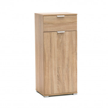 Mobiletto in truciolare bilaminato con anta e cassetto, 45x38x103 cm