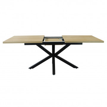 Tavolo allungabile con piano melamina e struttura metallo 160/200x90