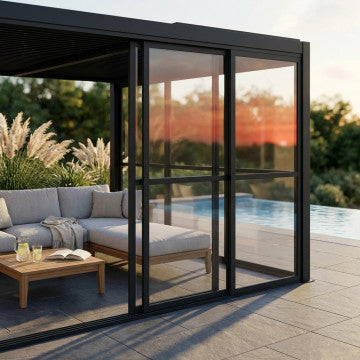 Laterale policarbonato pergola bioclimatica 270x238 cm grigio scuro