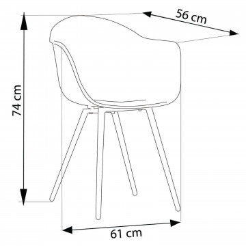 Fauteuil Sestriere - Chaise avec accoudoirs en polypropylène et aluminium