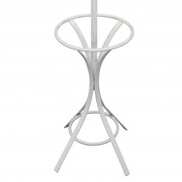 Appendiabiti in acciaio verniciato a polvere bianco, dimensioni 43x38x180 cm