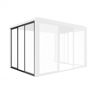 Laterale scorrevole vetro 270x238 cm pergola bioclimatica alluminio