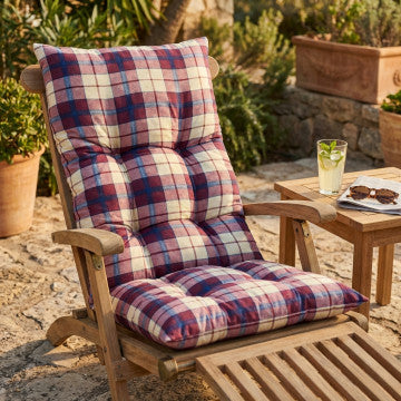 Cuscino poltrona relax cotone 100% con imbottitura spugna gomma piuma