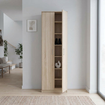 Mobile 2 Ante Quercia Chiaro 60x33x192h cm