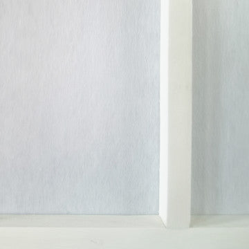 Separè in legno di paulownia e metallo, 170x40x2 cm, colore bianco