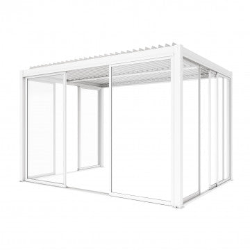 Laterale scorrevole in vetro e alluminio per pergola bioclimatica 270x238 cm