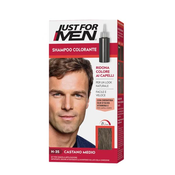 JUST FOR MEN SHAMPOO COLORANTE CASTANO MEDIO