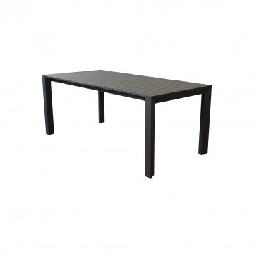 Tavolo allungabile in alluminio verniciato 180/235x90 cm antracite