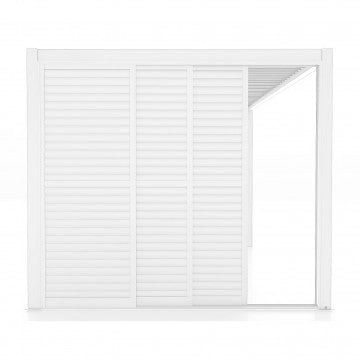 Laterale scorrevole con lamelle orientabili in alluminio 270x238 cm
