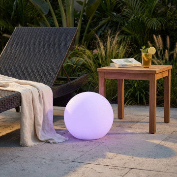 Sfera luminosa diametro 70 cm con LED RGB multicolor e ricarica solare