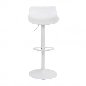 Sgabello in polipropilene con base metallica, altezza regolabile 75-96 cm