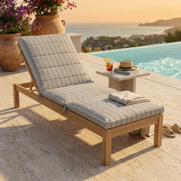 Cuscino King sfoderabile righe tortora 57x185x8 cm poliestere