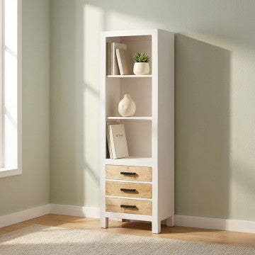 Mobile in legno di mango con 3 cassetti e 3 ripiani 60x40x180cm