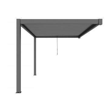 Pergola bioclimatica addossata 3x4m lamelle orientabili alluminio