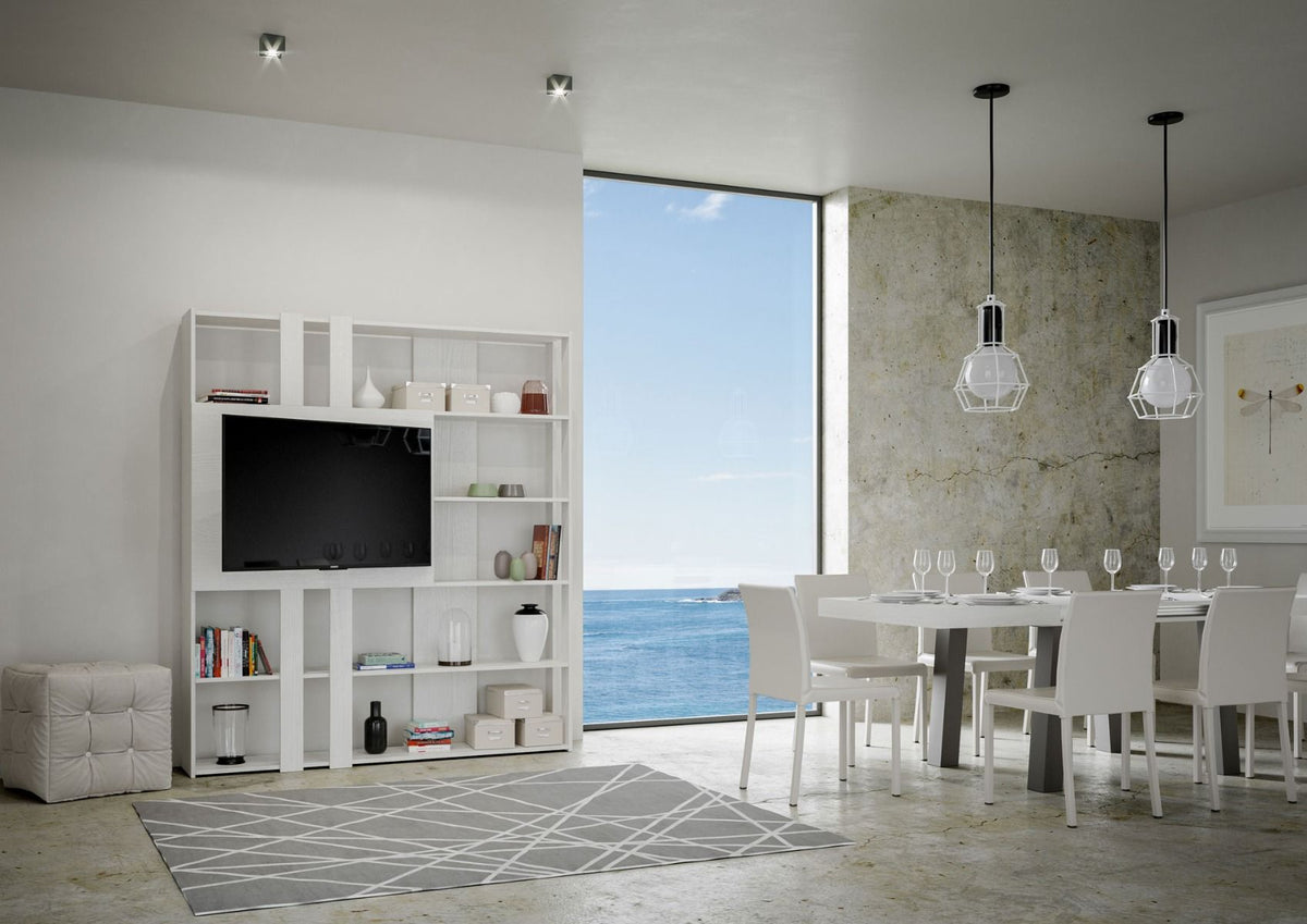 Libreria Porta TV Kato 178x204x36 cm Librerie made in italy Hobby Shop Solution   