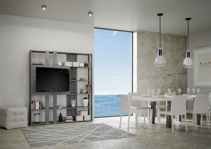 Libreria Porta TV Kato 178x204x36 cm Librerie made in italy Hobby Shop Solution   