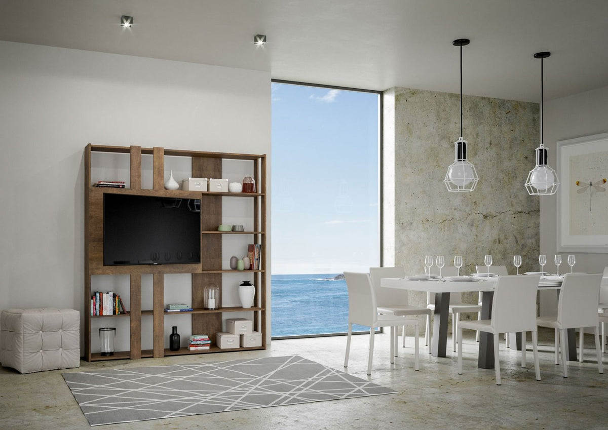 Libreria Porta TV Kato 178x204x36 cm Librerie made in italy Hobby Shop Solution   