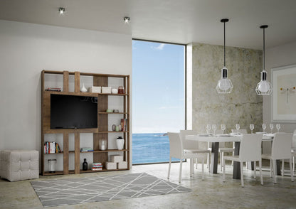 Libreria Porta TV Kato 178x204x36 cm Librerie made in italy Hobby Shop Solution   