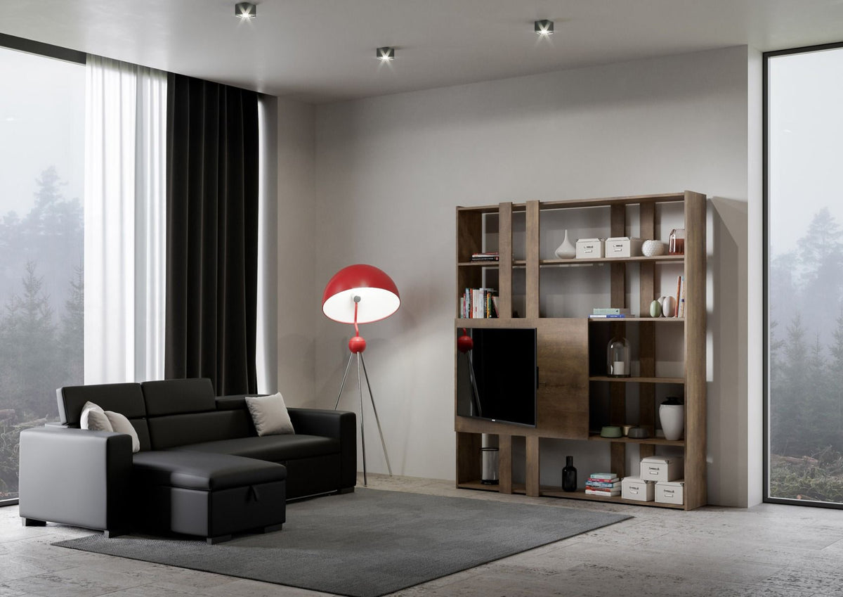 Libreria Porta TV Kato 178x204x36 cm Librerie made in italy Hobby Shop Solution   