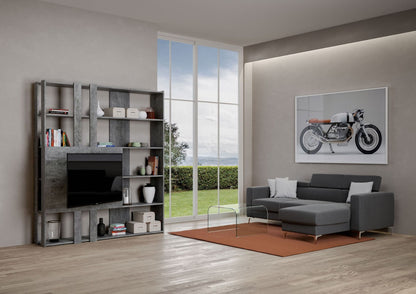 Libreria Porta TV Kato 178x204x36 cm Librerie made in italy Hobby Shop Solution   