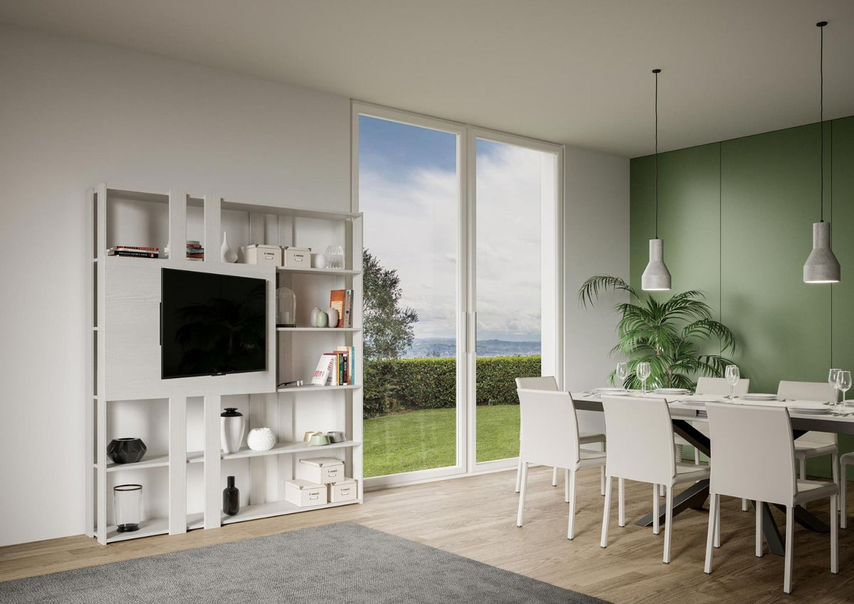 Libreria Porta TV Kato 178x204x36 cm Librerie made in italy Hobby Shop Solution   