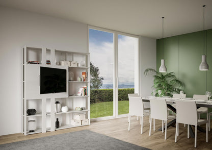 Libreria Porta TV Kato 178x204x36 cm Librerie made in italy Hobby Shop Solution   
