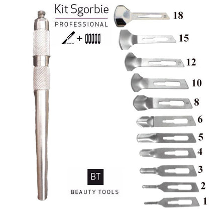Kit Prof Manico Sgorbie+ Lame 2 Pz X 1,2,3,4,5,6,8,10,12,15,18