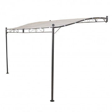 Gazebo pergola addossato 3,5 x 2,5 m telo poliestere 180 gr