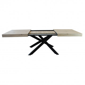 Tavolo allungabile melaminico 160/240 x 90 cm struttura metallo nera