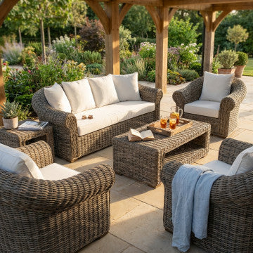 Salotto Karakol Rattan Marrone 204x81x100h cm