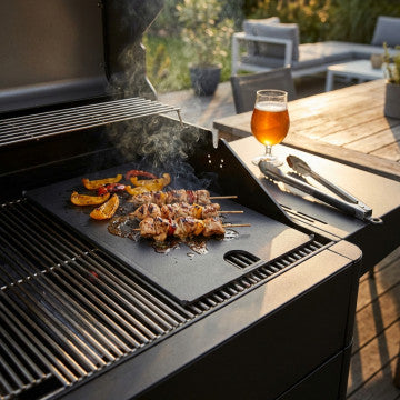 Piastra in ghisa rettangolare 41,5 x 22 cm per barbecue