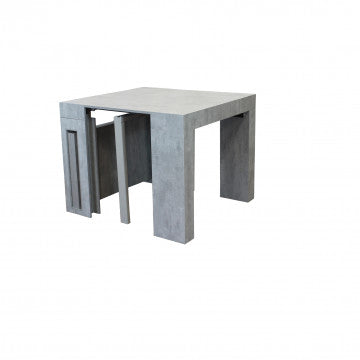 Tavolo consolle allungabile piano melamina struttura metallo 45-300x90 cm